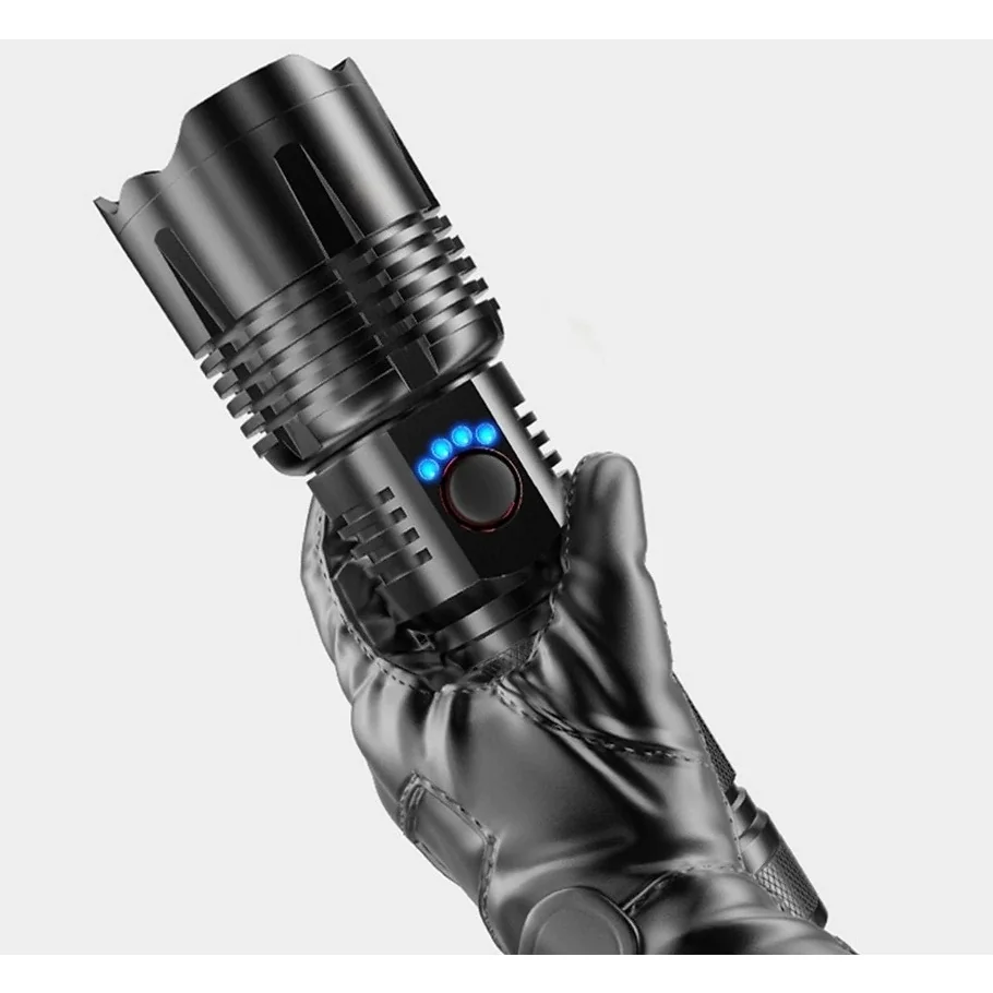 MG FlashLight LED baterka 2200mAh 1500lm, čierna