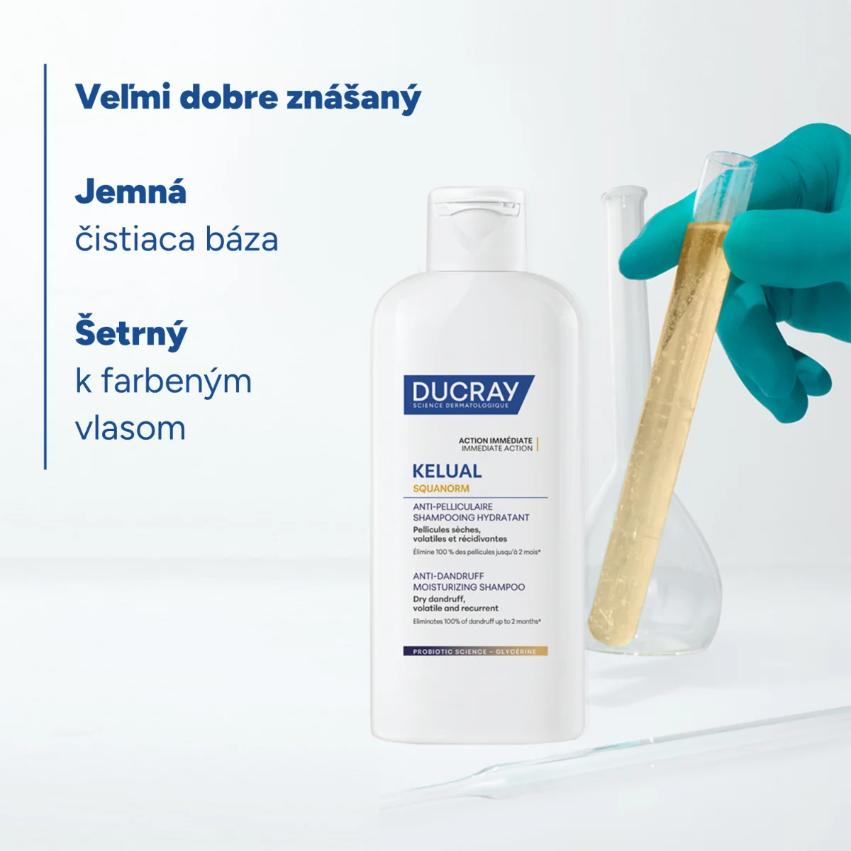 DUCRAY KELUAL SQUANORM Šampón proti suchým lupinám, 200 ml 1×200 ml, šampón proti lupinám