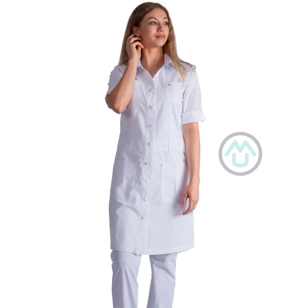 Zdravotnícke šaty ALEXANDRA WHITE 3XL
