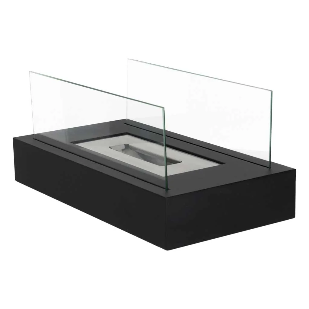 Stolový biokrb na biopalivo so sklom bezdymový 35×18×15 cm