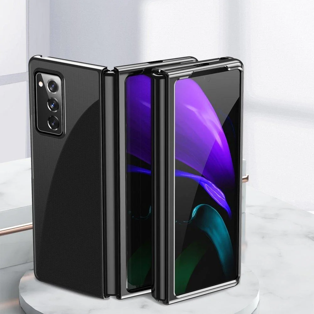 Priehľadné pevné puzdro pre Samsung Galaxy Z Fold 4 Čierna