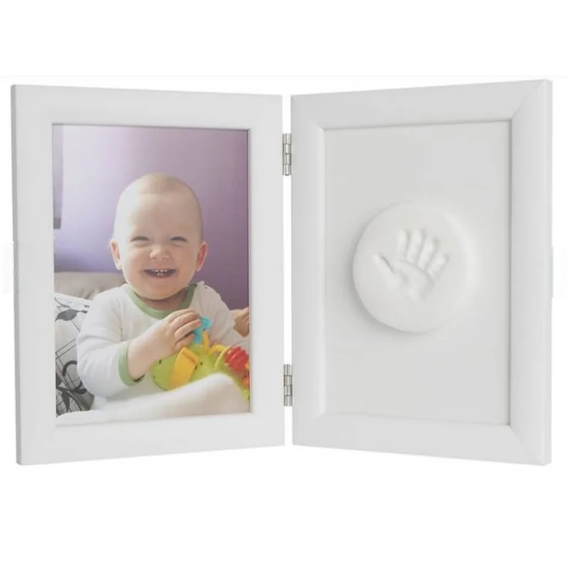 Baby Otisk Sada pre odtlačok, rámik s hlinou biely OB-07