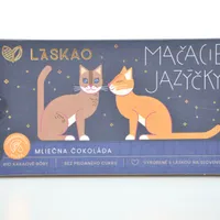 Laskao Mačacie jazýčky mliečna čokoláda s pomarančovou príchuťou
