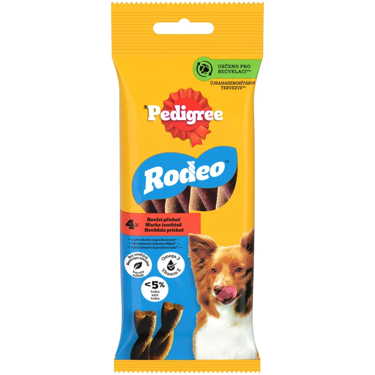 PEDIGREE pochúťka Rodeo s hovädzím 70g 1×70 g, pochúťka pre psy