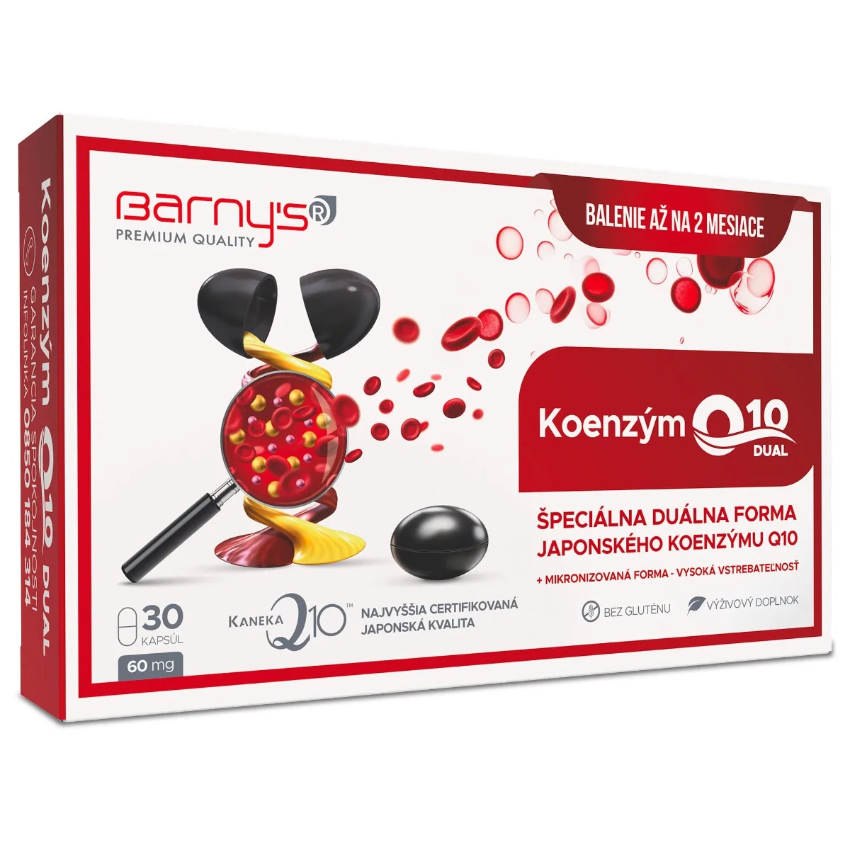 Barny's Koenzým Q10 dual 60 mg 1×30 cps, výživový doplnok