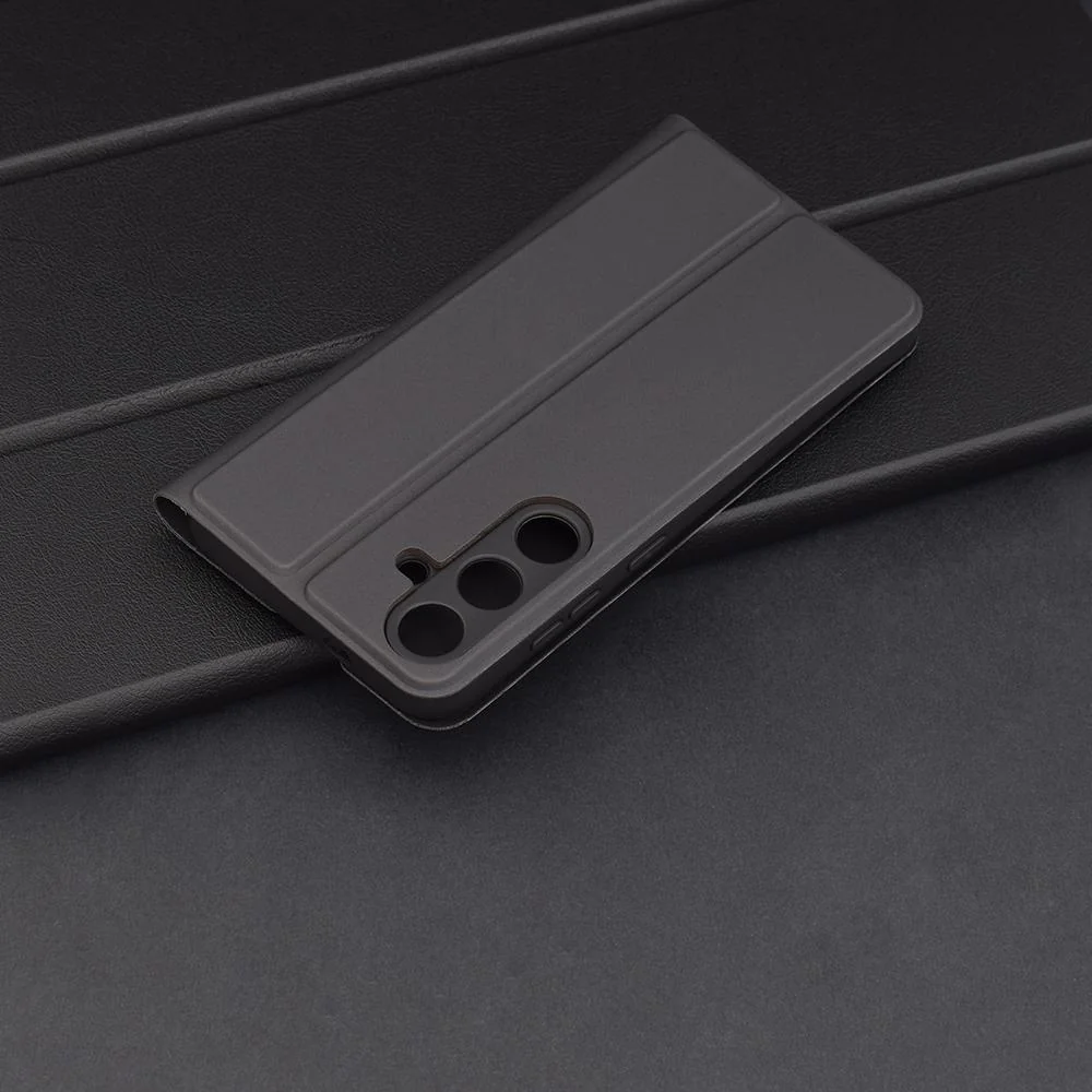 Eko-kožený knížkový/flipový obal pre Samsung Galaxy S24 Plus Čierna, SKU: 33273