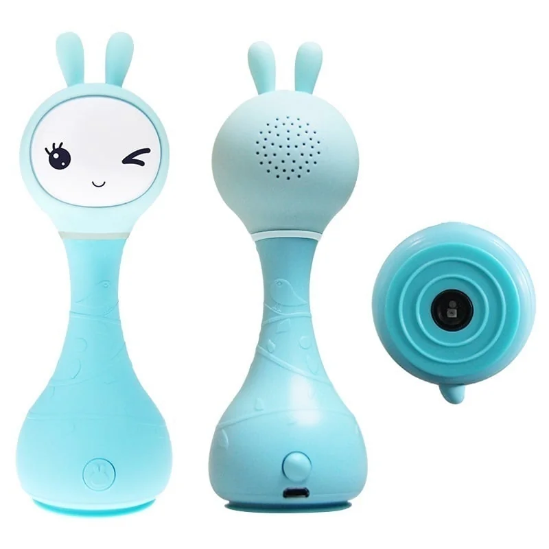 Alilo Smarty Bunny interaktívna hrkálka zajko s rozpoznávaním farieb modrá