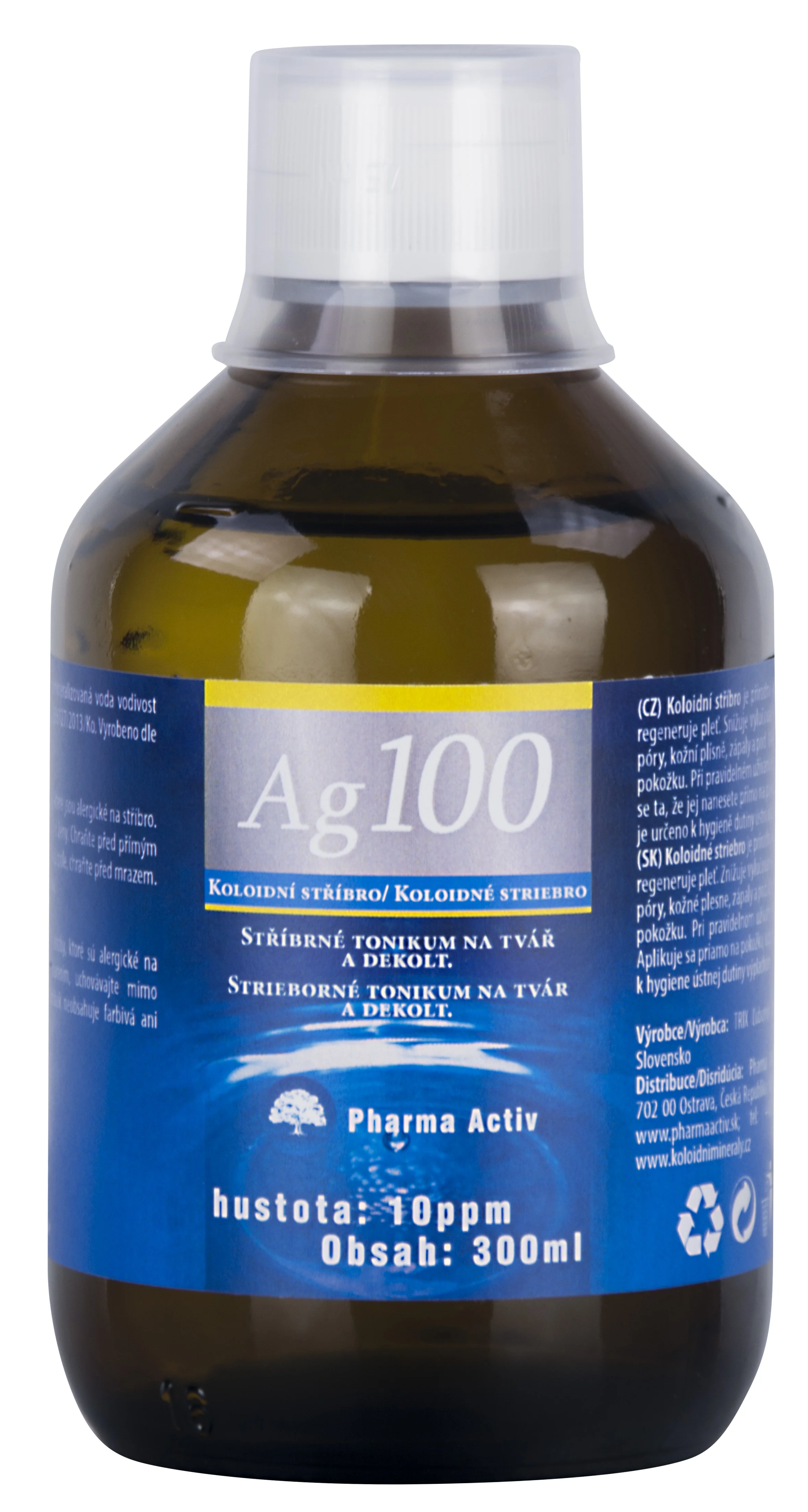 Koloidné striebro Ag100 10ppm 300 ml