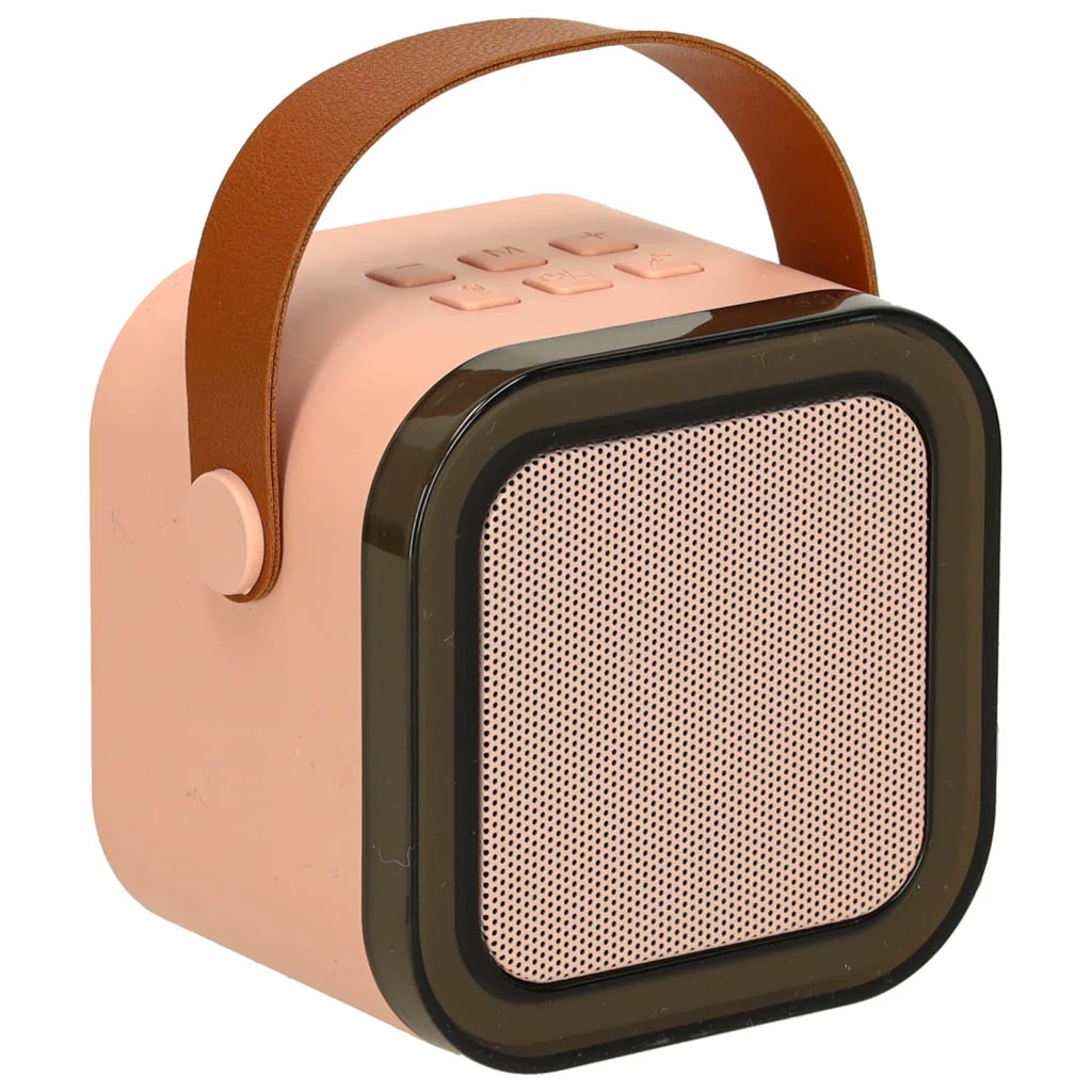 Karaoke set 2 mikrofóny + prenosný reproduktor BLUETOOTH USB LED ružová