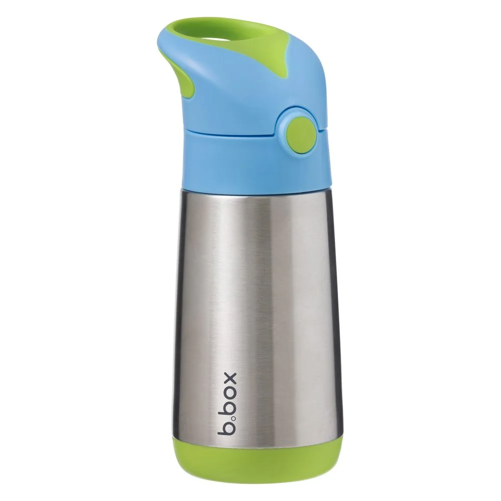 Termoska na pitie so slamkou 350 ml modrá/zelená