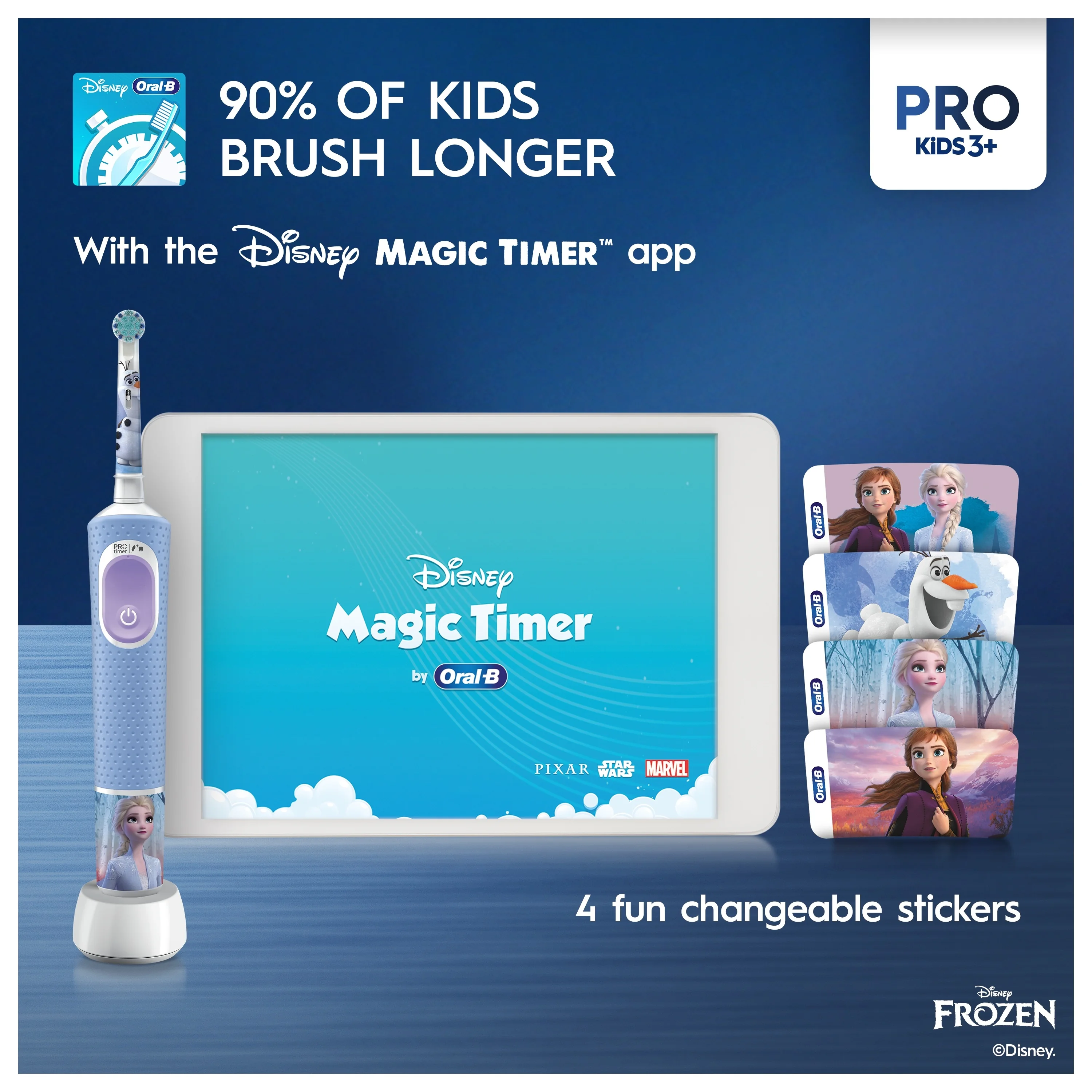 Oral-B EK Pro Kids 3+ Frozen + Cestovné púzdro 1×1 set, elektrická zubná kefka