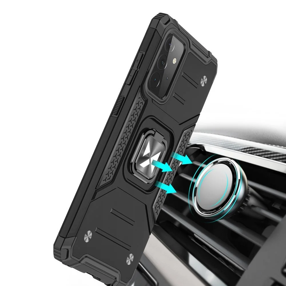 MG Ring Armor plastový kryt na Samsung Galaxy A72 4G, červený