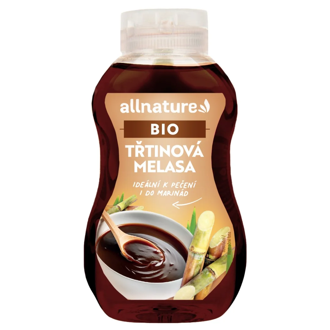 Allnature Melasa Trstinová Bio 250ml 1×250 ml, trstinová melasa