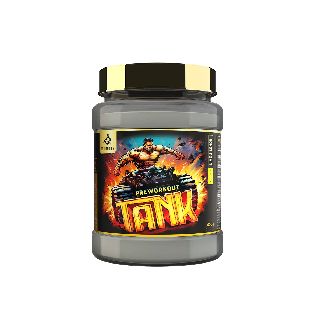 TANK pre-workout Citrón & Limetka 690 g