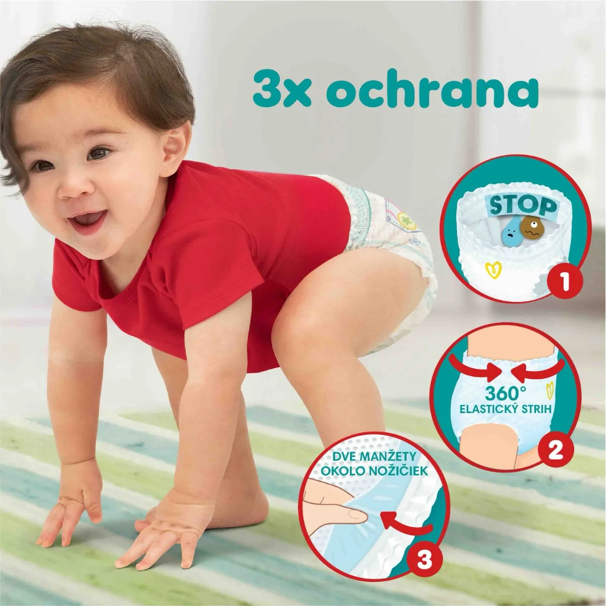 PAMPERS PANTS PLIEN.NOHAVICKY V.7 17KG 42KS 1×42 ks, plienkové nohavičky vo veľkosti 7