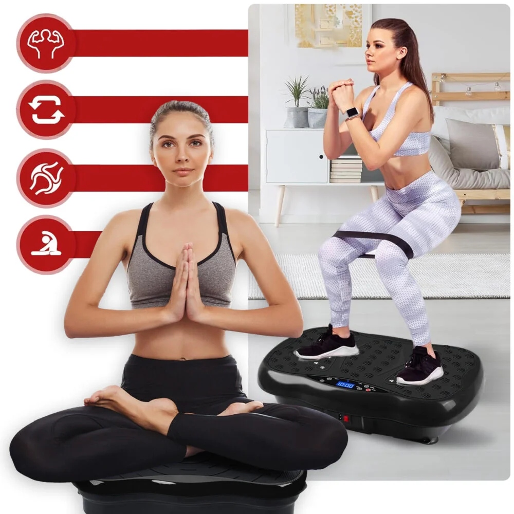 Livefy Fit Plate vibračná plošina na cvičenie, červená 