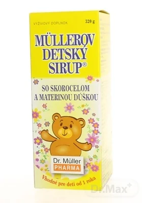 MÜLLEROV DETSKÝ SIRUP 1×320 g, so skorocelom a materinou dúškou
