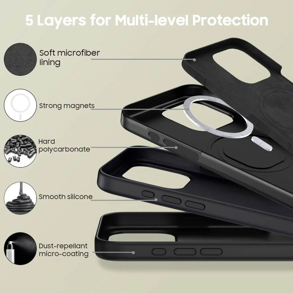 Tech-Protect Silicone MagSafe kryt na iPhone 16 Pro Max, čierny