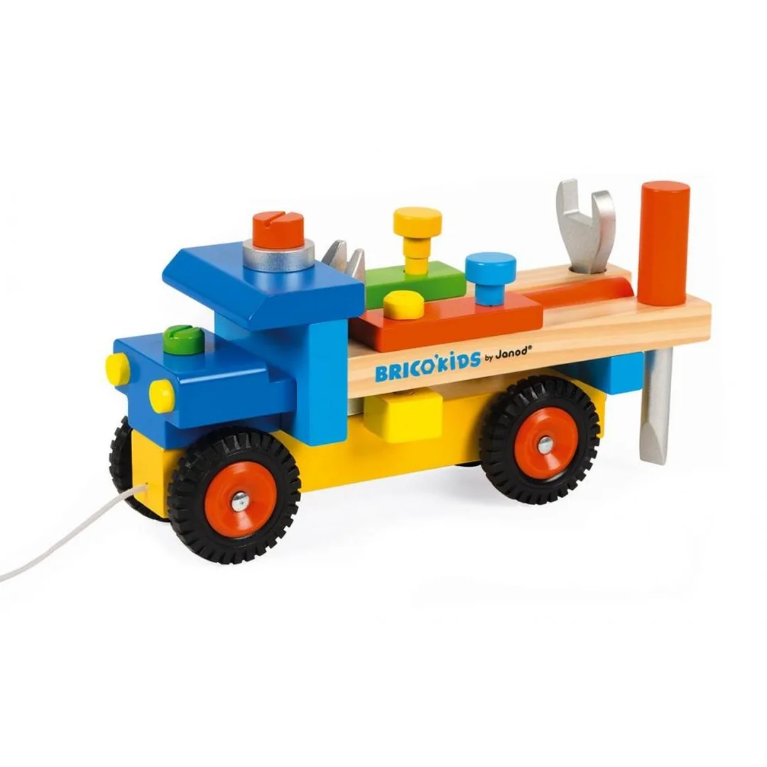 Janod BricoKids Kamión s náradím 17 ks