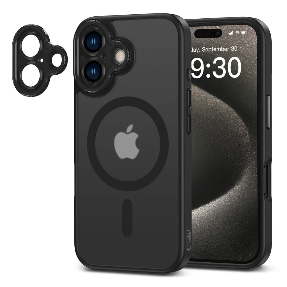Tech-Protect MagCam MagSafe kryt na iPhone 16, čierny