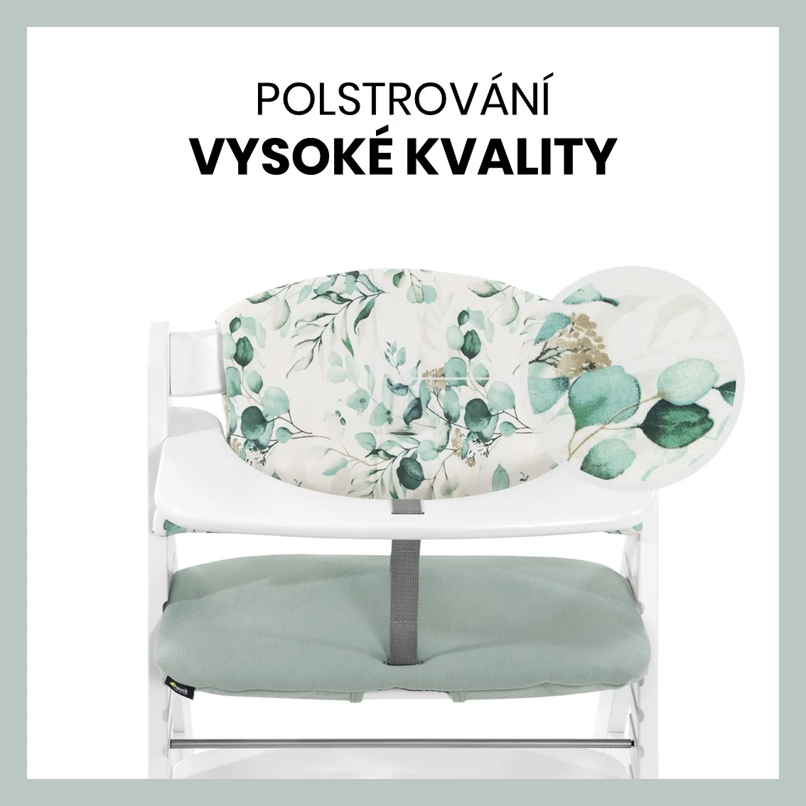 Hauck Select polstrovanie na stoličku Alpha+, Beta+ a Arketa, Jersey Leaves Mint