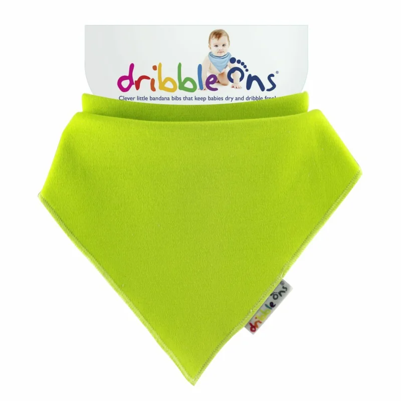 Dribble Ons slintáčik – šatkový podbradník limetkový