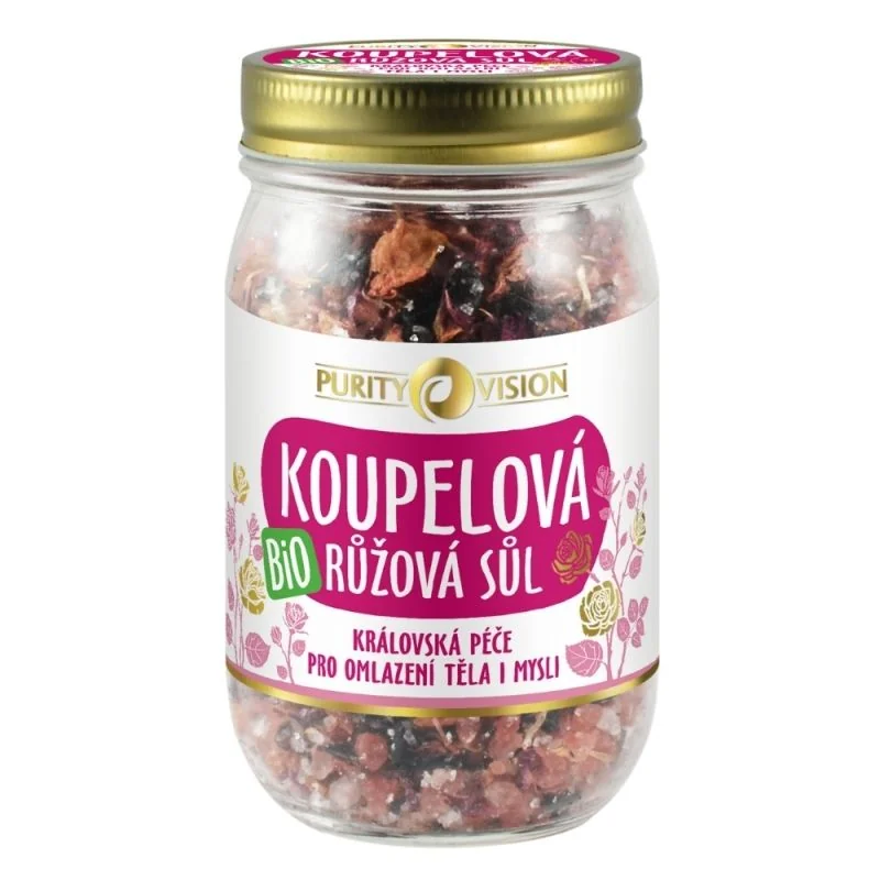 Purity Vision Bio Ružová Kúpeľová Soľ 400g 1×400 g, kúpeľová soľ