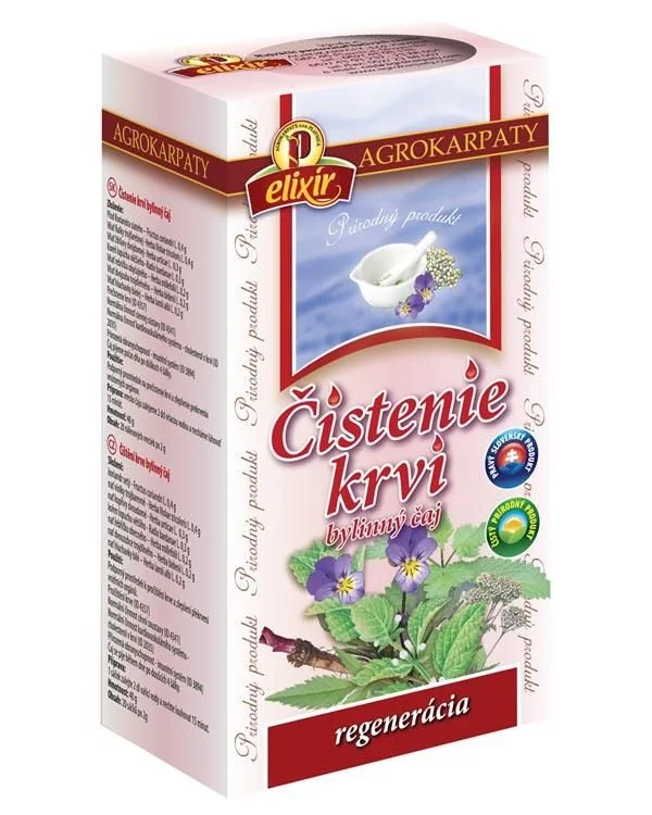 Agrokarpaty na čistenie krvi 20x2g 20×2 g, porciovaný čaj