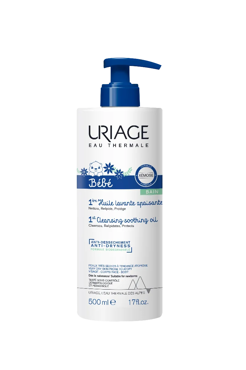 URIAGE BÉBÉ 1st Cleansing Soothing Oil, 500ml 1×500 ml, upokojujúci umývací olej
