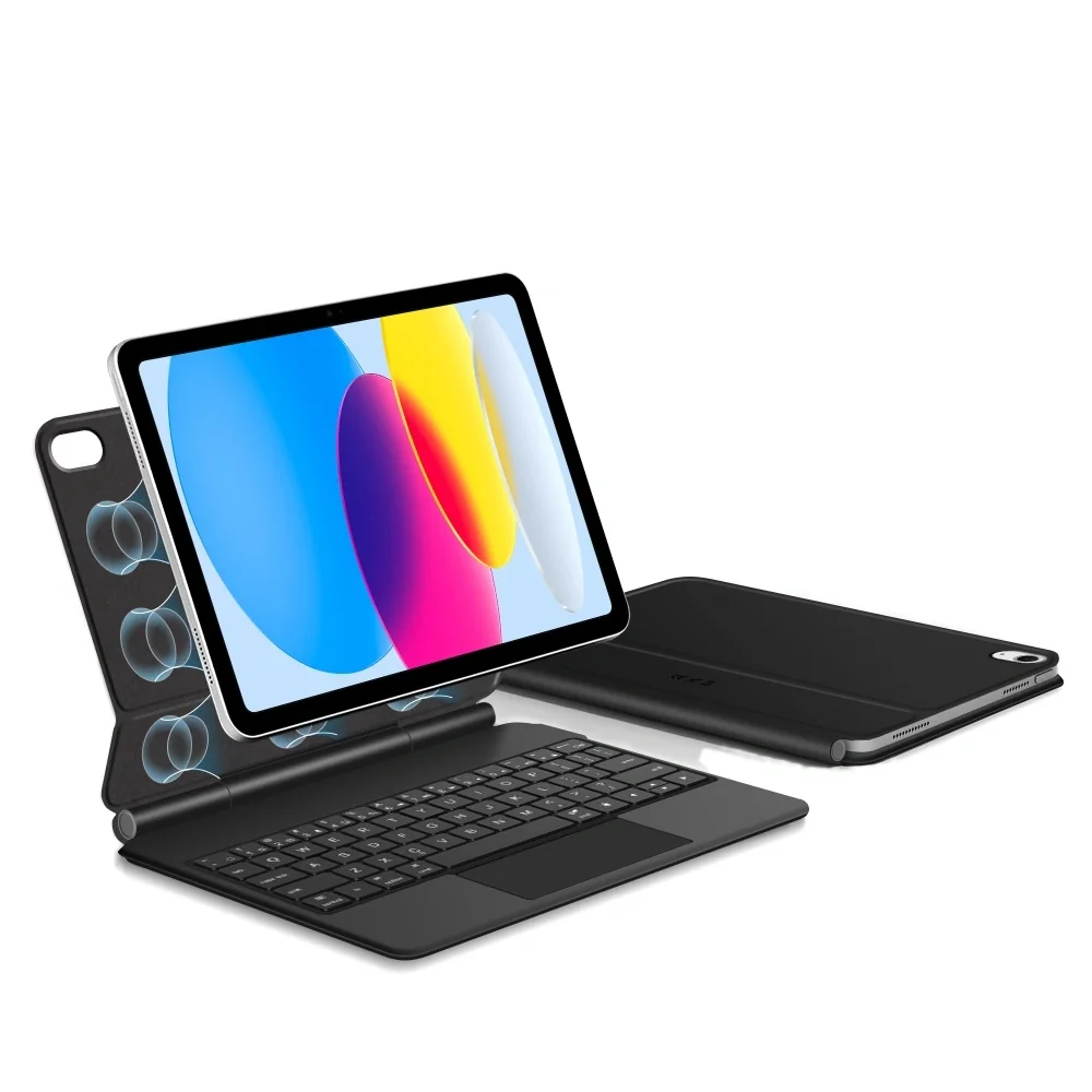 Tech-Protect Smartcase Magnetic puzdro s klávesnicou na iPad 10.9'' 10gen 2022 / 11'' 11gen 2025, čierne gen 2022 / 11'' 11gen 2025, čierne