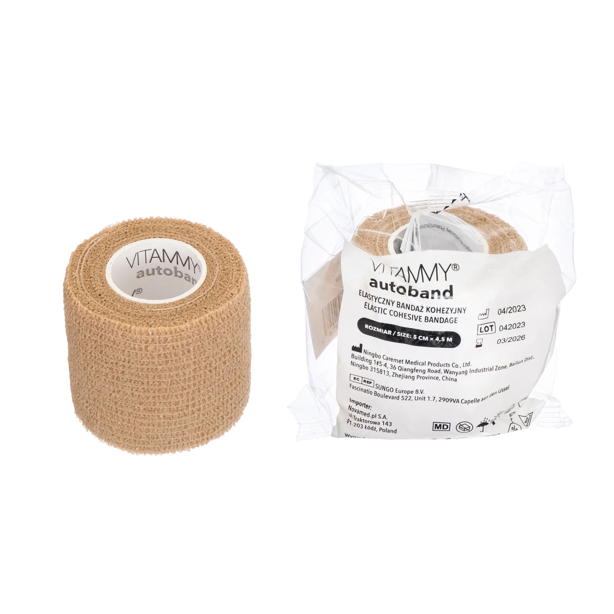 VITAMMY Autoband samolepiaca elastická bandáž béžová 5 cm x 450 cm