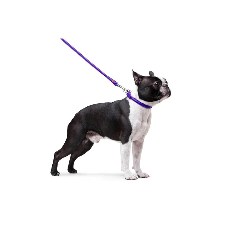 Okrúhle kožené vodítko fialovej farby 122cm, Šírka: 4 mm
