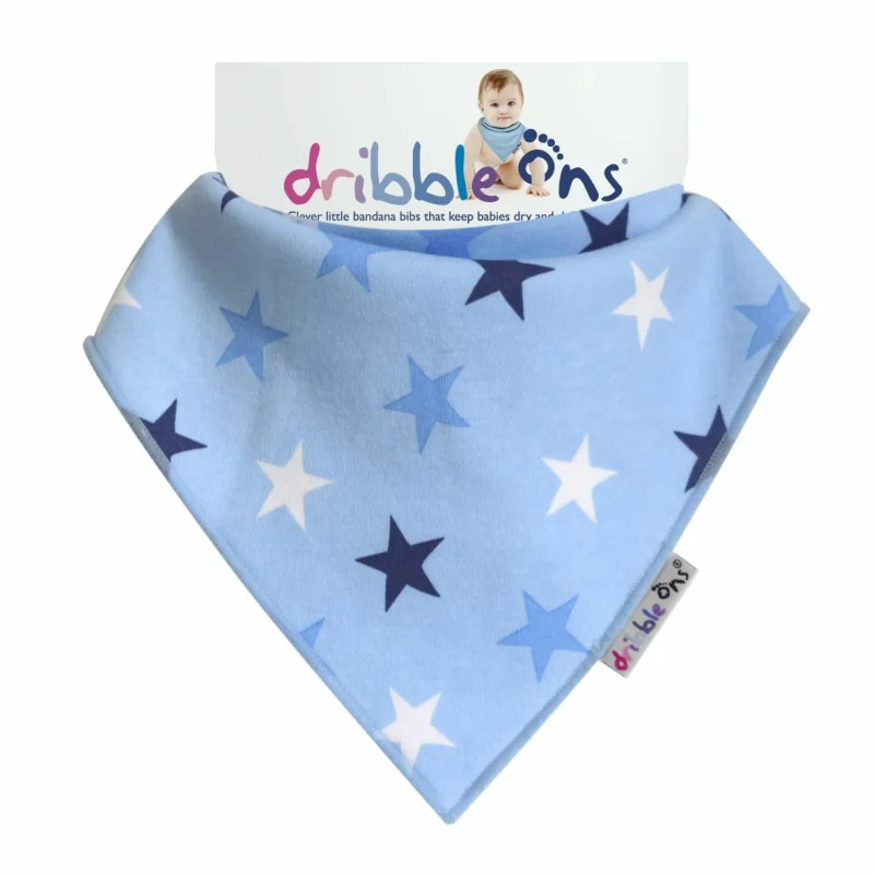 Dribble Ons šatkový podbradník Designer Blue Stars