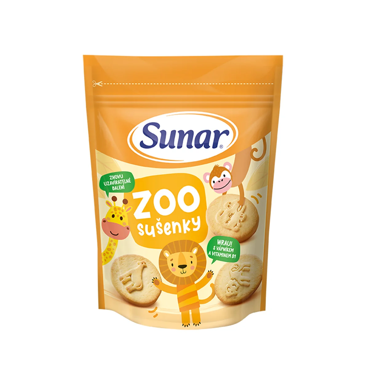 Sunar ZOO detské sušienky 12m+ 150 g