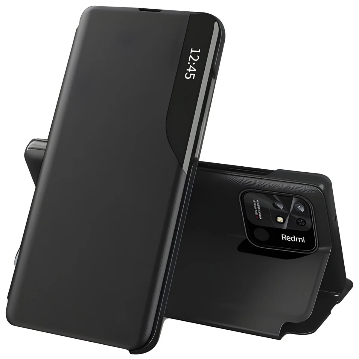Elegantné knižkové puzdro pre Xiaomi Redmi 10C - Čierna