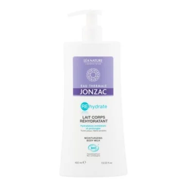 JONZAC Rehydrate Hydratačné TELOVÉ MLIEKO BIO s pumpičkou 1×400 ml, hydratačné telové mlieko