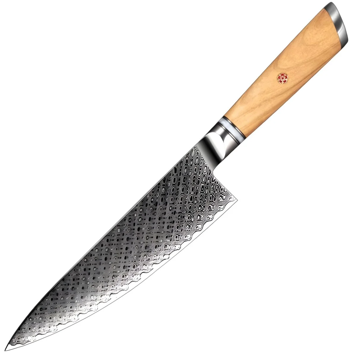 Damaškový kuchynský nôž Hisano Chef- 34,5cm, čepeľ 20cm