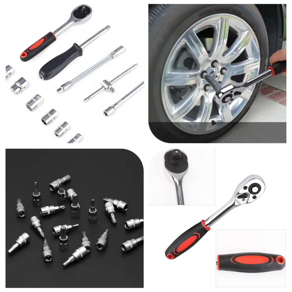 MG Socket Wrenches sada nástrčných kľúčov 46ks, čierna