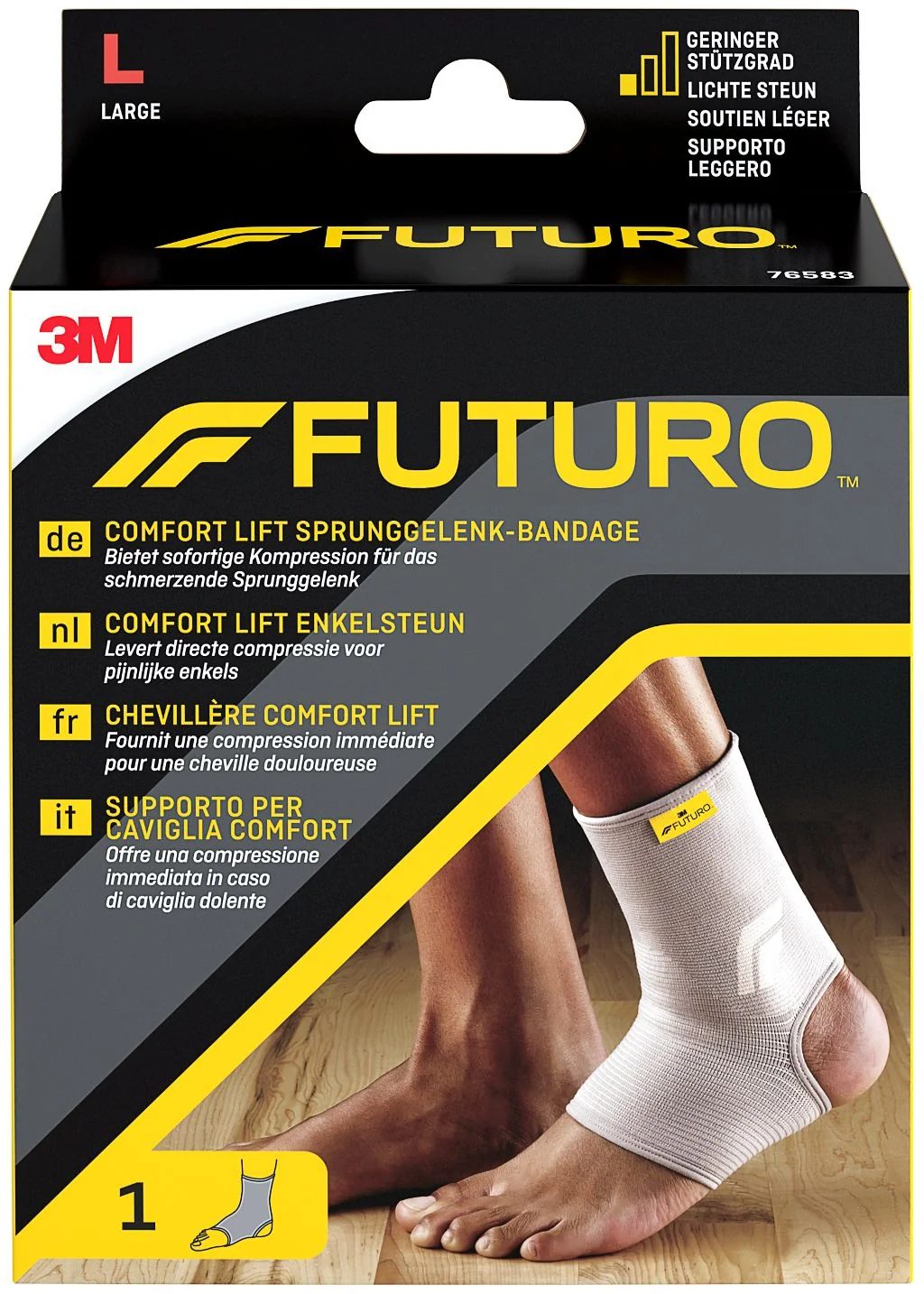 3M FUTURO Comfort bandáž na členok [SelP] 1×1 ks, členková bandáž, veľkosť L