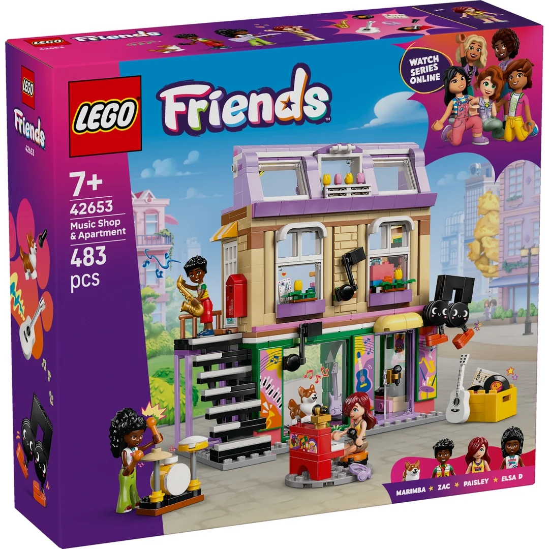 LEGO® Friends 42653 Obchod s hudobninami a byt