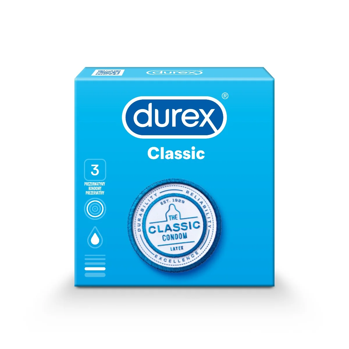 DUREX Classic 1×3 ks, kondómy