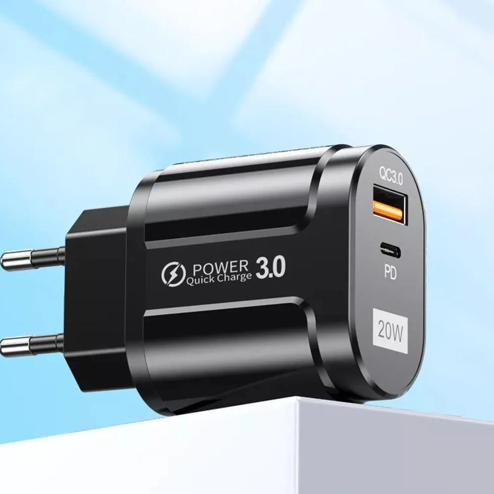 Sieťová nabíjačka Premium - Čierna 20W, Type-C