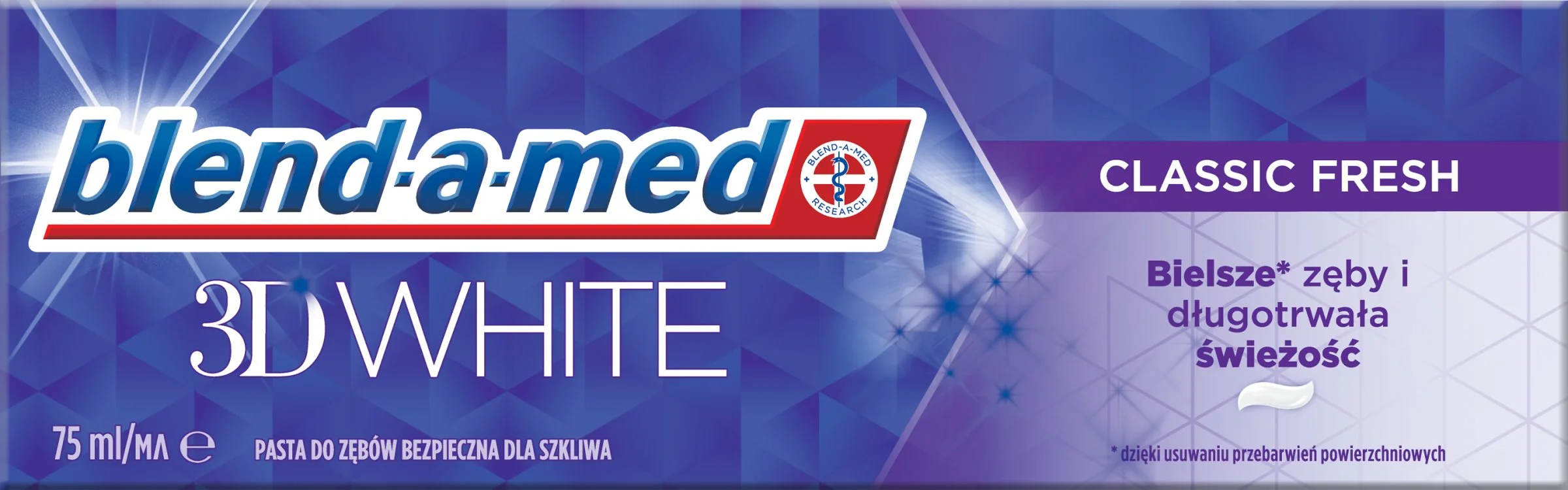 Blend-a-med 3D White Classic Fresh zubná pasta 75 ml 1×75 ml, zubná pasta