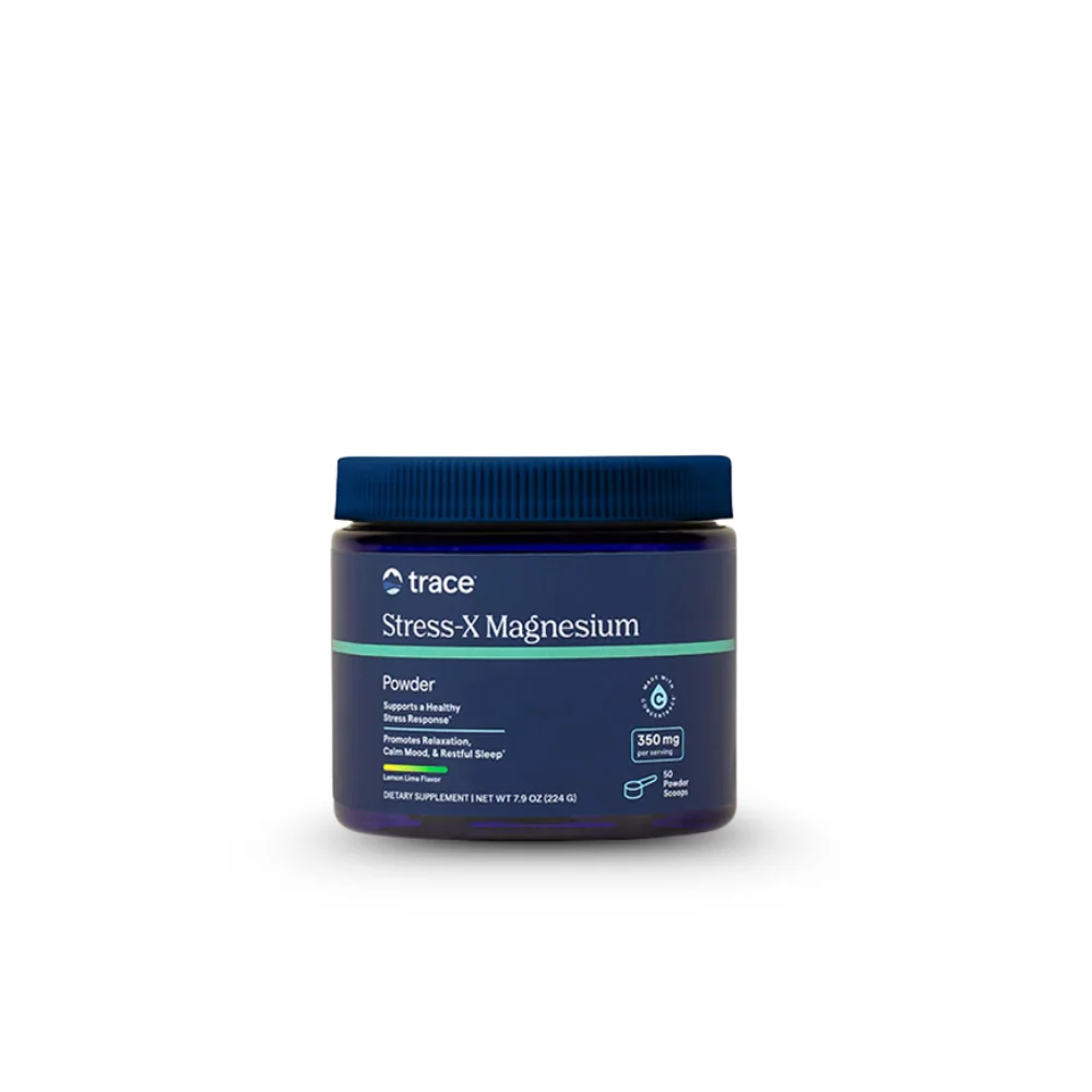 Trace Minerals Horčíkový komplex v prášku + Stopové minerály ConcenTrace® (citrón-limetka), 224 g
