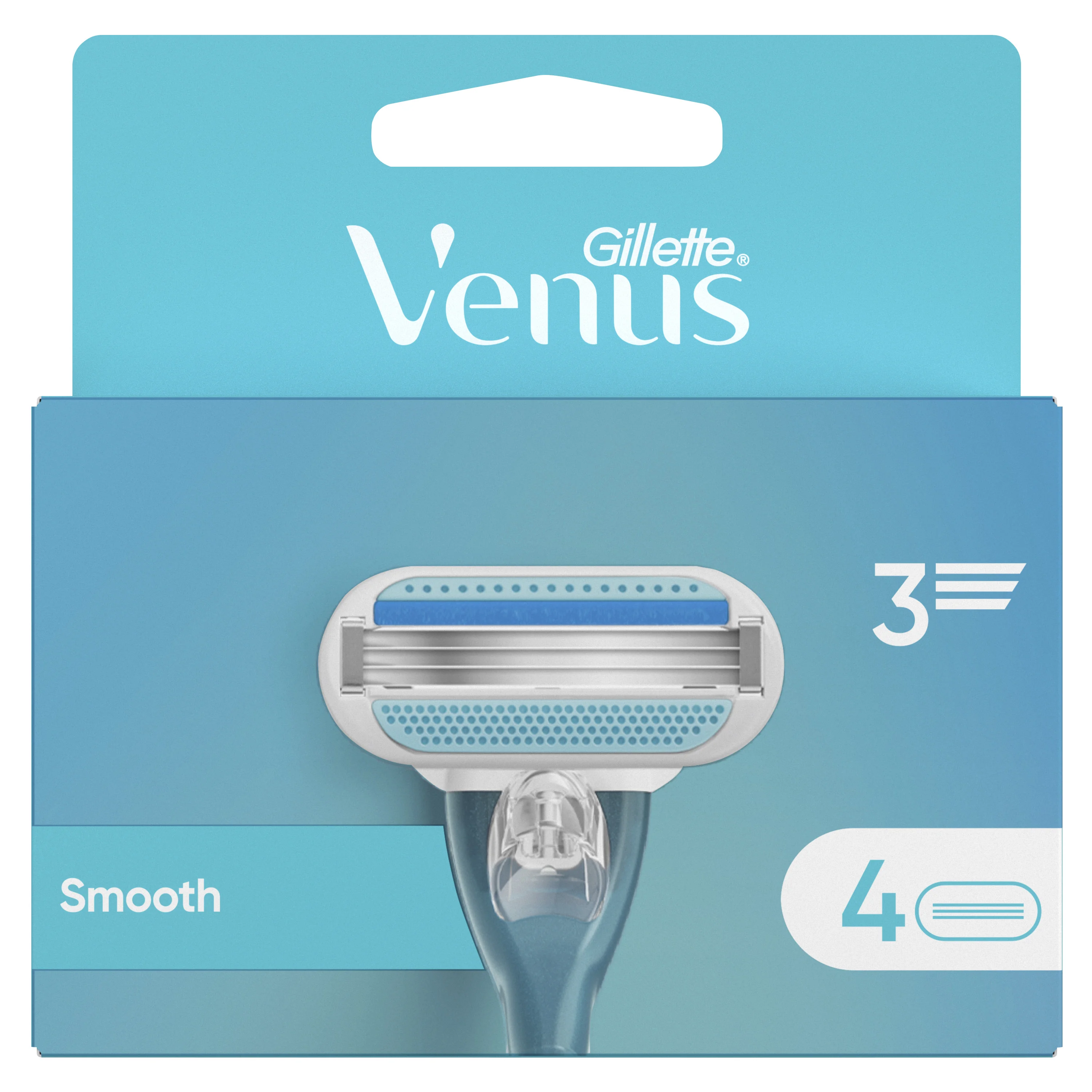 Gillette Venus Smooth náhradné holiace hlavice +4 náhradné holiace hlavice 1 set