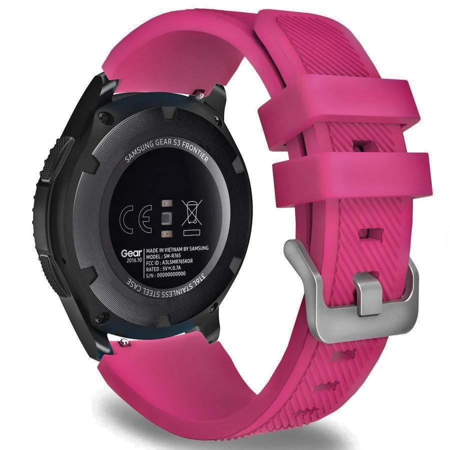 BStrap Silicone Sport remienok na Samsung Gear S3 dark pink