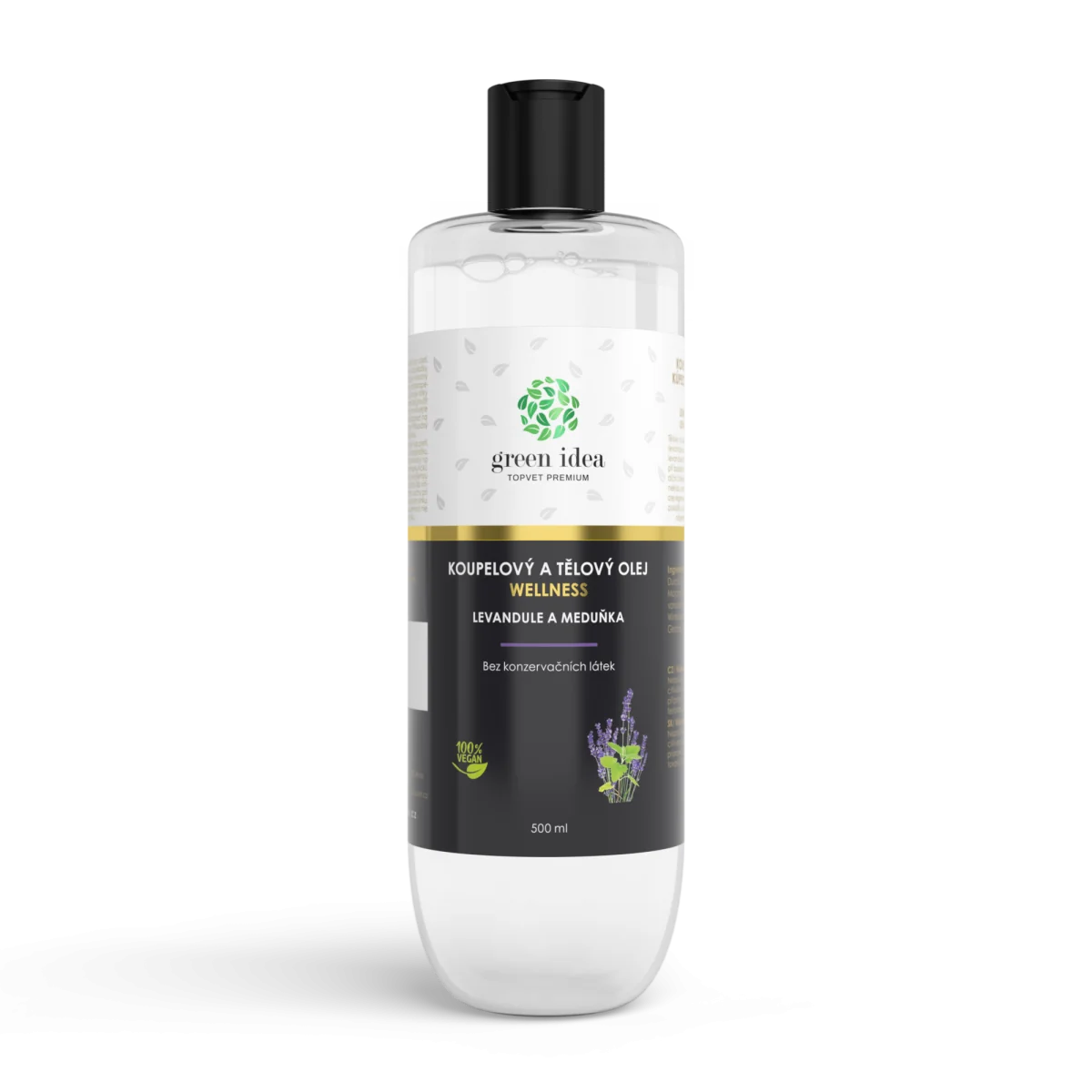 Levanduľa a medovka – kúpeľový a telový olej 500 ml – Green idea