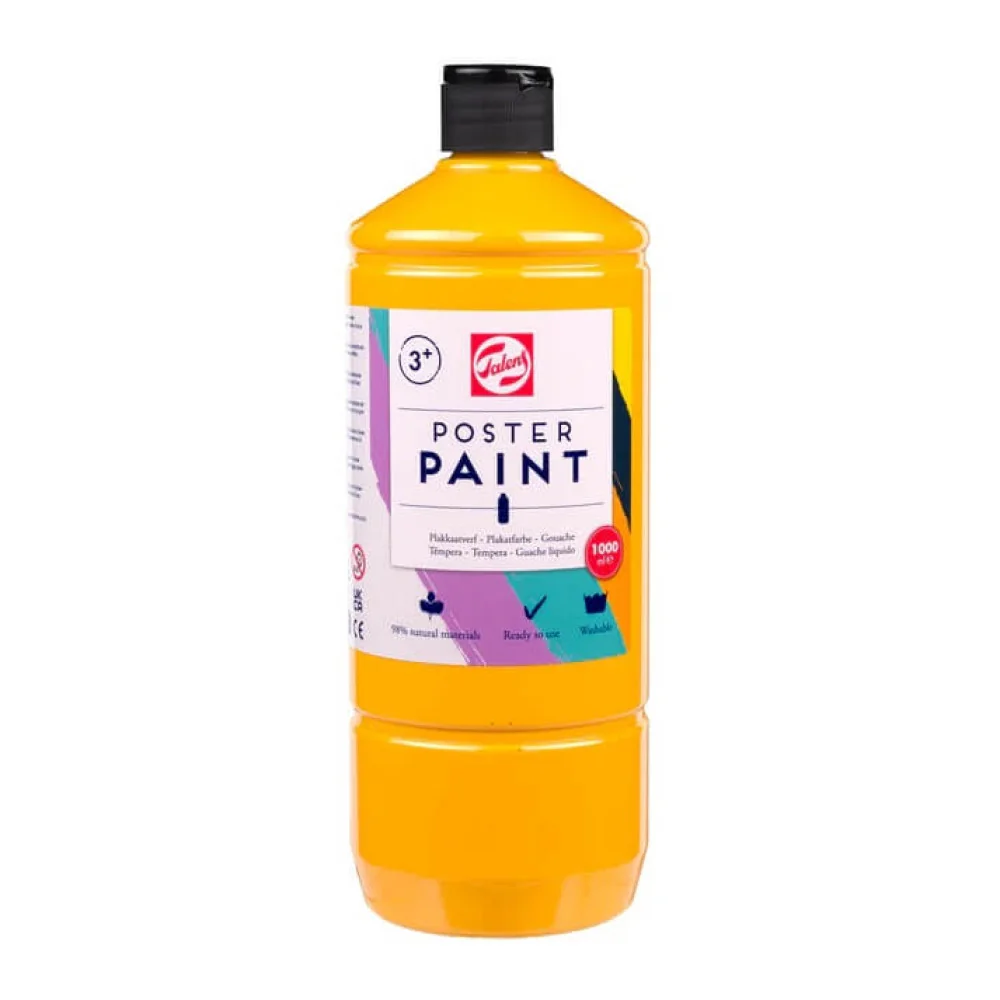 Plagátová farba školská 100ml slnečná žltá 241-Talens
