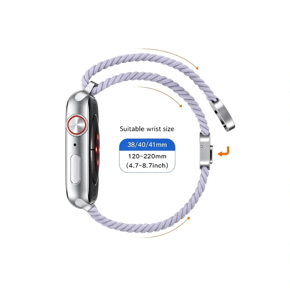 Tech-Protect Nylon Mag remienok na Apple Watch 40/41/42mm, periwinkle