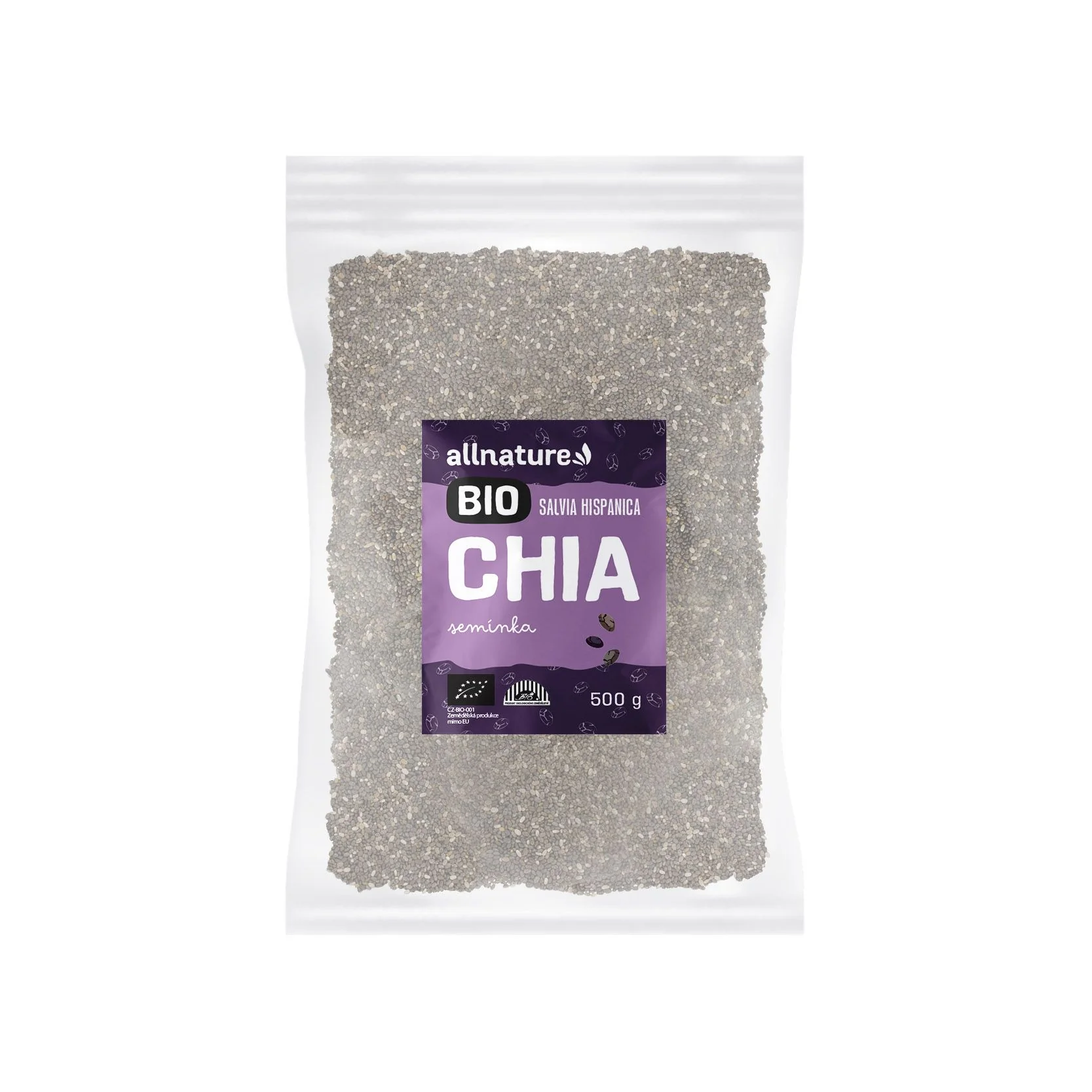 Allnature CHIA semienka BIO 1×500 g, chia semienka